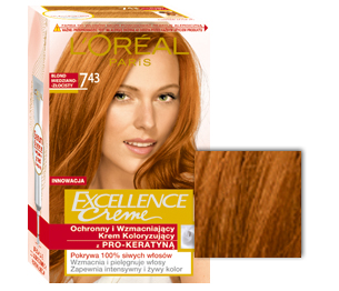 Excellence creme Haarverf 7.43 goud- blond