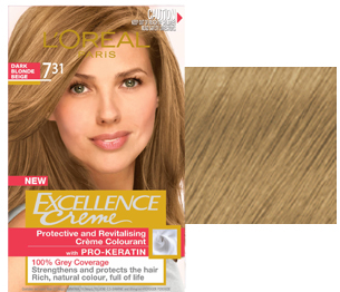 Horzel Reinig de vloer barrière L'Oreal Excellence creme Haarverf 7.31 dark blonde beige