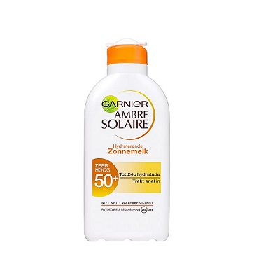 Garnier Ambre Solaire Beschermende Zonnemelk SPF 50 hydraterende zonnebrand 200 ml
